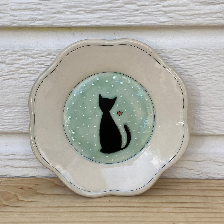Black Cat Trinket Dish